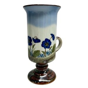 Otagiri Japan Original Vintage Handcrafted Floral Glazed Ceramic Mug With Handle